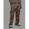 imageSOLY HUX Mens Sweatpants Drawstring Waist Flap Pocket Baggy Long PantsPure Coffee Brown
