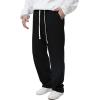 imageSOLY HUX Mens Sweatpants with Pockets Joggers Casual Straight Leg Sweat Pants Drawstring Waist Trousers StreetwearSolid Black