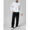 imageSOLY HUX Mens Sweatpants with Pockets Joggers Casual Straight Leg Sweat Pants Drawstring Waist Trousers StreetwearSolid Black