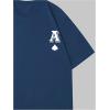 imageSOLY HUX Mens T Shirts Letter Graphic Tees Crew Neck Short Sleeve Summer TopsDark Blue Letter Print