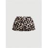 imageSOLY HUX Ruffle Shorts for Women Leopard Print Y2k Lolita Bloomers Elastic Low Rise ShortsMulticoloured