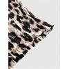 imageSOLY HUX Ruffle Shorts for Women Leopard Print Y2k Lolita Bloomers Elastic Low Rise ShortsMulticoloured
