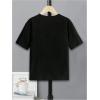 imageSOLY HUX T Shirt for Boys Letter Graphic Print Tees Short Sleeve Shirts Summer ClothesBlack Letter