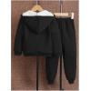 imageSOLY HUX Toddler Boys 2 Piece Outfits Fall Winter Sweatsuit Long Sleeve Hoodie Jacket and Sweatpants SetBlack Graphic