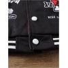 imageSOLY HUX Toddler Boys Varsity Jacket Letter Graphic Color Block Long Sleeve Motorcycle Jacket OuterwearBlack Letter