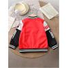 imageSOLY HUX Toddler Boys Varsity Jacket Letter Graphic Color Block Long Sleeve Motorcycle Jacket OuterwearBlack Letter