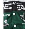 imageSOLY HUX Toddler Boys Varsity Jacket Letter Graphic Color Block Long Sleeve Motorcycle Jacket OuterwearGreen Letter