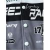 imageSOLY HUX Toddler Boys Varsity Jacket Letter Graphic Color Block Long Sleeve Motorcycle Jacket OuterwearGrey Letter