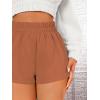 imageSOLY HUX Womens Elastic High Waisted Sweat Shorts Casual Comfy Lounge Summer Shorts TrendyPlain Brown