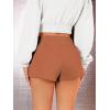 imageSOLY HUX Womens Elastic High Waisted Sweat Shorts Casual Comfy Lounge Summer Shorts TrendyPlain Brown