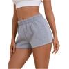 imageSOLY HUX Womens Elastic High Waisted Sweat Shorts Casual Comfy Lounge Summer Shorts TrendyPlain Grey