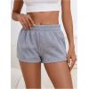 imageSOLY HUX Womens Elastic High Waisted Sweat Shorts Casual Comfy Lounge Summer Shorts TrendyPlain Grey