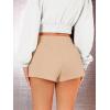 imageSOLY HUX Womens Elastic High Waisted Sweat Shorts Casual Comfy Lounge Summer Shorts TrendyPlain Khaki