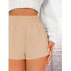 imageSOLY HUX Womens Elastic High Waisted Sweat Shorts Casual Comfy Lounge Summer Shorts TrendyPlain Khaki