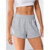 imageSOLY HUX Womens Elastic High Waisted Sweat Shorts Casual Comfy Lounge Summer Shorts TrendyPlain Light Grey