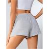 imageSOLY HUX Womens Elastic High Waisted Sweat Shorts Casual Comfy Lounge Summer Shorts TrendyPlain Light Grey