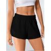 imageSOLY HUX Womens Elastic High Waisted Sweat Shorts Casual Comfy Lounge Summer Shorts TrendyPure Black