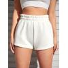 imageSOLY HUX Womens Elastic High Waisted Sweat Shorts Casual Comfy Lounge Summer Shorts TrendyPure White