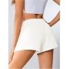 imageSOLY HUX Womens Elastic High Waisted Sweat Shorts Casual Comfy Lounge Summer Shorts TrendyPure White