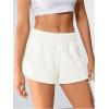 imageSOLY HUX Womens Elastic High Waisted Sweat Shorts Casual Comfy Lounge Summer Shorts TrendyPure White