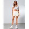 imageSOLY HUX Womens Elastic High Waisted Sweat Shorts Casual Comfy Lounge Summer Shorts TrendyPure White