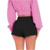 imageSOLY HUX Womens Elastic High Waisted Sweat Shorts Casual Comfy Lounge Summer Shorts TrendySolid Black