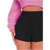 imageSOLY HUX Womens Elastic High Waisted Sweat Shorts Casual Comfy Lounge Summer Shorts TrendySolid Black