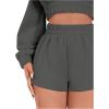 imageSOLY HUX Womens Elastic High Waisted Sweat Shorts Casual Comfy Lounge Summer Shorts TrendySolid Grey