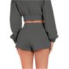 imageSOLY HUX Womens Elastic High Waisted Sweat Shorts Casual Comfy Lounge Summer Shorts TrendySolid Grey