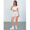 imageSOLY HUX Womens Elastic High Waisted Sweat Shorts Casual Comfy Lounge Summer Shorts TrendySolid Light Grey