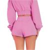 imageSOLY HUX Womens Elastic High Waisted Sweat Shorts Casual Comfy Lounge Summer Shorts TrendySolid Pink