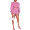 imageSOLY HUX Womens Elastic High Waisted Sweat Shorts Casual Comfy Lounge Summer Shorts TrendySolid Pink