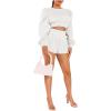 imageSOLY HUX Womens Elastic High Waisted Sweat Shorts Casual Comfy Lounge Summer Shorts TrendySolid White