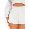 imageSOLY HUX Womens Elastic High Waisted Sweat Shorts Casual Comfy Lounge Summer Shorts TrendySolid White