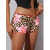 imageSOLY HUX Womens Y2k Lace Trim Leopard Shorts Drop Waist Skinny Mini Shorts Party ClubwearBrown Leopard Floral