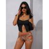 imageSOLY HUX Womens Y2k Lace Trim Leopard Shorts Drop Waist Skinny Mini Shorts Party ClubwearBrown Leopard Rose