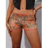 imageSOLY HUX Womens Y2k Lace Trim Leopard Shorts Drop Waist Skinny Mini Shorts Party ClubwearBrown Leopard Rose