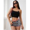 imageSOLY HUX Womens Y2k Lace Trim Leopard Shorts Drop Waist Skinny Mini Shorts Party ClubwearGrey Leopard