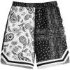 imageSOLY HUX Boys Summer Boho Paisley Print Drawstring High Waisted ShortsPaisley Print Black and White