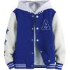 imageSOLY HUX Boys Varsity Jacket Letter Star Print Long Sleeve Color Block Baseball Bomber Jacket CoatBlue and White Print