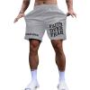 imageSOLY HUX Mens Graphic Shorts High Waist Elastic Casual Workout Athletic Gym Summer y2k ShortsLight Grey
