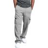 imageSOLY HUX Mens Sweatpants Drawstring Waist Flap Pocket Baggy Long PantsPlain Grey