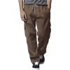 imageSOLY HUX Mens Sweatpants Drawstring Waist Flap Pocket Baggy Long PantsPure Coffee Brown