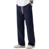 imageSOLY HUX Mens Sweatpants with Pockets Joggers Casual Straight Leg Sweat Pants Drawstring Waist Trousers StreetwearDark Blue