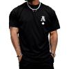 imageSOLY HUX Mens T Shirts Letter Graphic Tees Crew Neck Short Sleeve Summer TopsBlack Letter