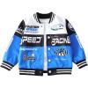imageSOLY HUX Toddler Boys Varsity Jacket Letter Graphic Color Block Long Sleeve Motorcycle Jacket OuterwearBlue Letter