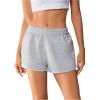 imageSOLY HUX Womens Elastic High Waisted Sweat Shorts Casual Comfy Lounge Summer Shorts TrendyPlain Light Grey