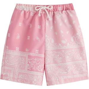 imageSOLY HUX Boys Summer Boho Paisley Print Drawstring High Waisted ShortsPink Paisley