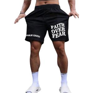 imageSOLY HUX Mens Graphic Shorts High Waist Elastic Casual Workout Athletic Gym Summer y2k ShortsBlack