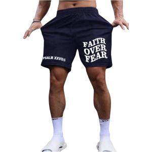 imageSOLY HUX Mens Graphic Shorts High Waist Elastic Casual Workout Athletic Gym Summer y2k ShortsDark Blue